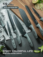 EUNA Knife Block Set, German High-Carbon Stainless Steel Knife Sets - Image 5