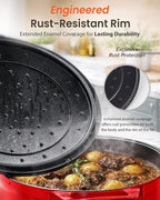 Nuwave 6QT Healthy Enameled Cast Iron Dutch Oven Pot - Image 4