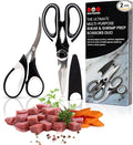 SpartaSake 2-Pack Premium Stainless Steel All Purpose Kitchen Shears by SpartaSake