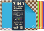 Cooler Kitchen Cutting Boards for Kitchen – Checkered Bamboo Cutting Board Set by CoolerKitchen