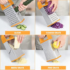 Urbanstrive Cheese Grater With Container, Professional Cheese Grater with Handle - Image 3