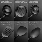 Izurok 18/10 Stainless Steel Kitchen Utensils Set, 10 Piece Cooking Utensils - Image 3