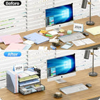 OPNICE Desk Organizer, 4-Tier Desktop File Organizer - Image 3
