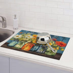 Daisy Dish Drying Mat for Kitchen Counter, Microfiber Floral Dish Mats for - Image 7