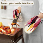 Red Wine Bottle Oven Mitts and Pot Holders Sets, Silicone Kitchen Mitts - Image 6