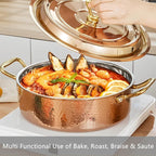 YJX 4.2QT Hammered Stock Pot - Image 2