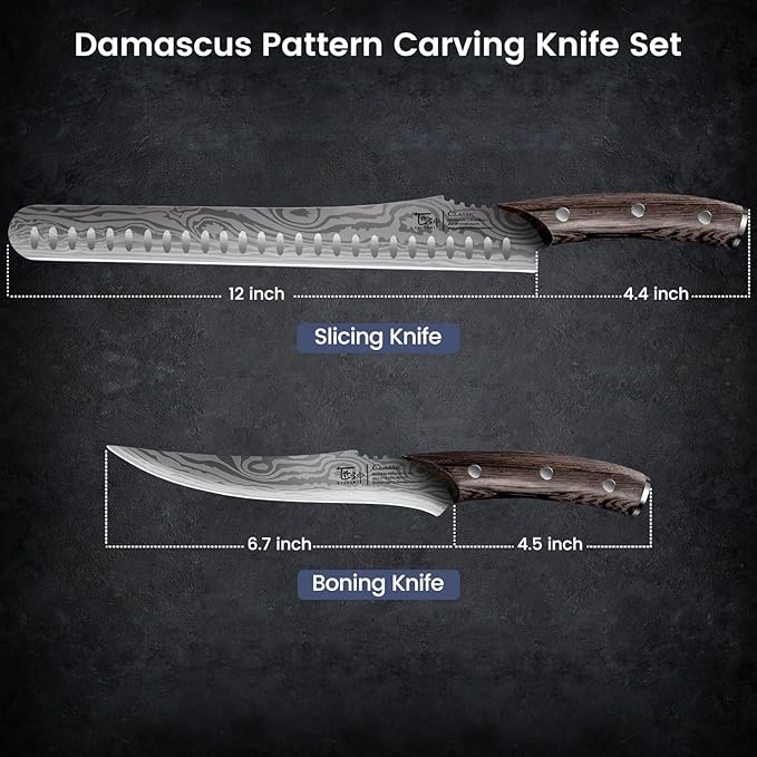 SYOKAMI Brisket Slicing Knife Set, Carving and Boning Knife - Image 2