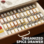 SpaceAid Bamboo White Spice Drawer Organizer, Expandable 4 Tier Spices Rack - Image 7