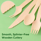 Disposable Wooden Utensils Set, Compostable Utensils, Disposable Cutlery - Image 5