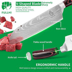 FULLHI 15pcs Japanese Knife Set - Image 3