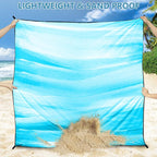 WIWIGO Beach Blanket Waterproof Sandproof Beach Mat 79" X 83"/10'x9'for 2-8 - Image 5