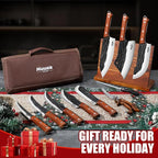 Huusk Butcher Knife Set, Hand Forged Butcher Chef Knife Set - Image 2