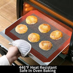 Small Silicone Baking Mats, 11-4/5x8-1/4 Inch Quarter Sheet Size, Non Stick - Image 4