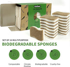 16 Pack Biodegradable Natural Kitchen Sponge - Image 2