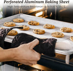 6 Pack Half Size Aluminum Perforated Baking Sheet Pan, Restaurant & Kitchen - Image 7