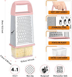 Urbanstrive Cheese Grater With Container, Professional Cheese Grater with Handle - Image 2