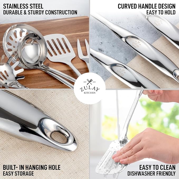 Zulay Kitchen Stainless Steel Cooking Utensil - Image 4