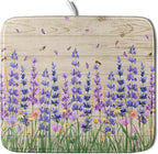 Lavender Floral Dish Drying Mat 16x18 inch Spring Summer Flower Decorative Fast by Giwawa