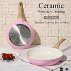 CAROTE 21 PCS Ceramic Cookware Set, Pots and Pans Set Non Stick, Pot and Pan Set - Image 3