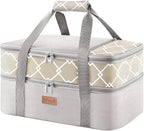 Lifewit Insulated Double Decker Casserole Carrier, Lasagna Lugger Holder by Lifewit
