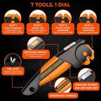 Orange Ninja 7-in-1 Garden Tool & Knife Sharpener – Sharpens Axe, Pruner & - Image 4