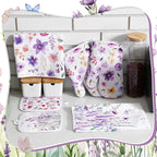 Spring Lavender Oven Mitts and Pot Holders Kitchen Dish Towels Set Purple - Image 6