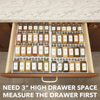 SpaceAid Bamboo White Spice Drawer Organizer, Expandable 4 Tier Spices Rack - Image 4