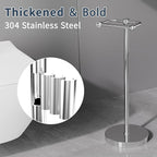 RARXTR Toilet Paper Holder Stand, Post Pivoting Design Free Standing Toilet - Image 5