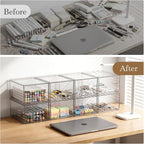 8 Pack Small Clear Stackable Acrylic Storage Boxes Storage Drawers, Storage - Image 7