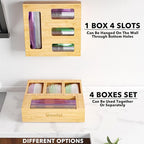 SpaceAid Bag Storage Organizer for Kitchen Drawer, Bamboo Organizer, Compatible - Image 6
