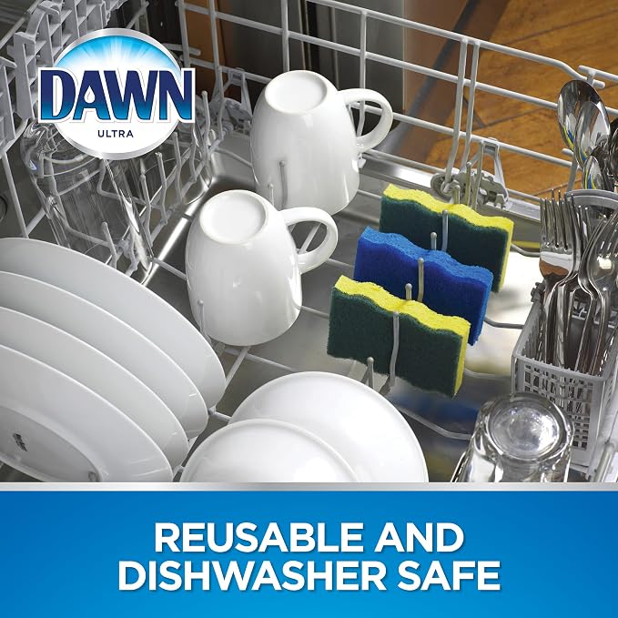 Dawn Ultra Scrubber Sponges Non-Scratch Double-Sided Kitchen Dish Cleaners - Image 6