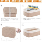 OIAHOMY 4 Pack Storage Baskets for Organizing, Small Bins for Shelves, Cute - Image 7