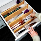 Utoplike Bamboo Dresser Drawer Dividers, Spring Loaded, Works in Kitchen - Image 5