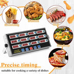 Relaxweex 2 Pack Commercial 12 Channel Digital Kitchen Timer, Wall Mount or - Image 7