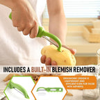 Spring Chef Premium Green Swivel Vegetable Peeler Set of 2, Stainless Steel - Image 5