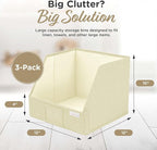 VIVIDECOR Open Front Trapezoid Closet Bins 12x12x10 – Closet Shelf Organizer - Image 4