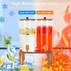 2 PCS 1.5 Gallon Drink dispenser, Glass Beverage Dispenser - Image 5