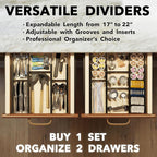 SpaceAid Bamboo Drawer Dividers - Image 5