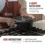 Victoria 4-Quart Cast Iron Dutch Oven - Image 6