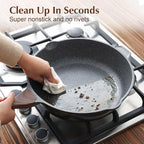 SENSARTE Nonstick Deep Frying Pan Skillet, 11-inch Saute Pan - Image 5