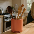 D'vine Dev 360° Rotating Utensil Holder – 7.2" Kitchen Utensil Crock - Image 6