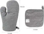 4Pcs Oven Mitts and Pot Holders, Heat Resistant Oven Mitts Set - Image 3