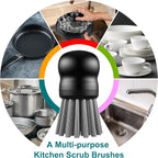 Mini Dish Brush for Cleaning Chicken Shredder, Palm Brush Dish Scrubber - Image 5