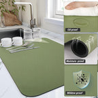 HotLive Dish Drying Mat for Kitchen Counter, Heat Resistant Drainer Mats - Image 3