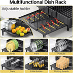 Urackify Dish Drying Rack for Kitchen Counter, 304 Stainless Steel Dish Rack - Image 5