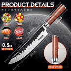 Huusk Japanese Chef Knife 8 Inch Gyuto Knife, Professional Sharp Kitchen Knives - Image 4