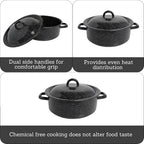 Mirro 4.5 Quart Traditional Vintage Style Black Speckled Enamel on Steel Dutch - Image 3