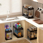 Under Sink Organizers 2 Pack, Pull-Out Sliding Cabinet Organizer - Image 8