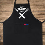 Xornis 100% Cotton Funny Apron for Men Women Adjustable Bib Aprons - Image 2