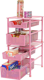 Simple Houseware Stackable 2 Tier Sliding Basket Organizer Drawer - Image 6